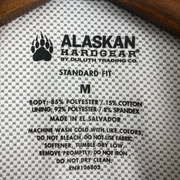 Alaskan Hardgear Duluth Trading Co Men's Size Medium Grey Standard Polo Shirt - Picture 7 of 9